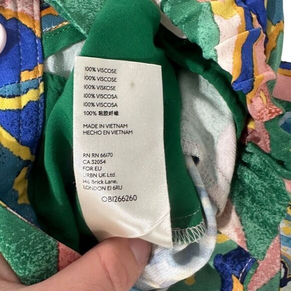 Maeve Anthropologie Women’s Size 2p Rhiannon Satin Cropped Flare Pants Wide Leg - Picture 6 of 6